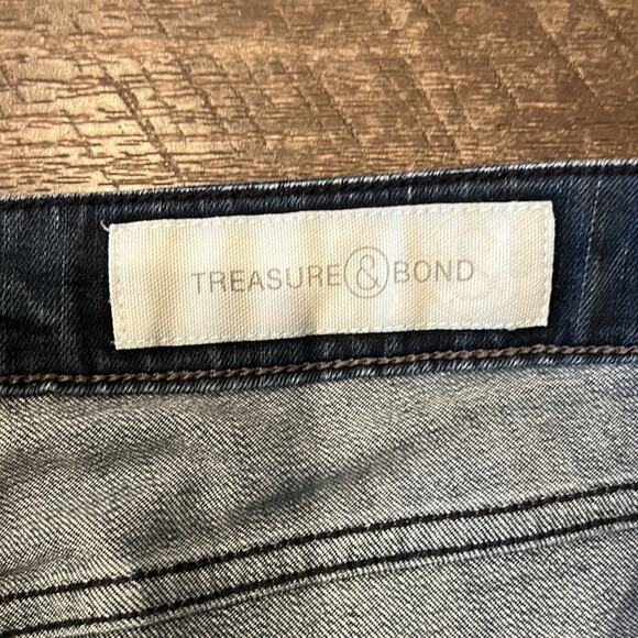 Treasure & Bond Women's Mini Boot Fit Jeans Dark Denim Size 32 - Picture 7 of 8